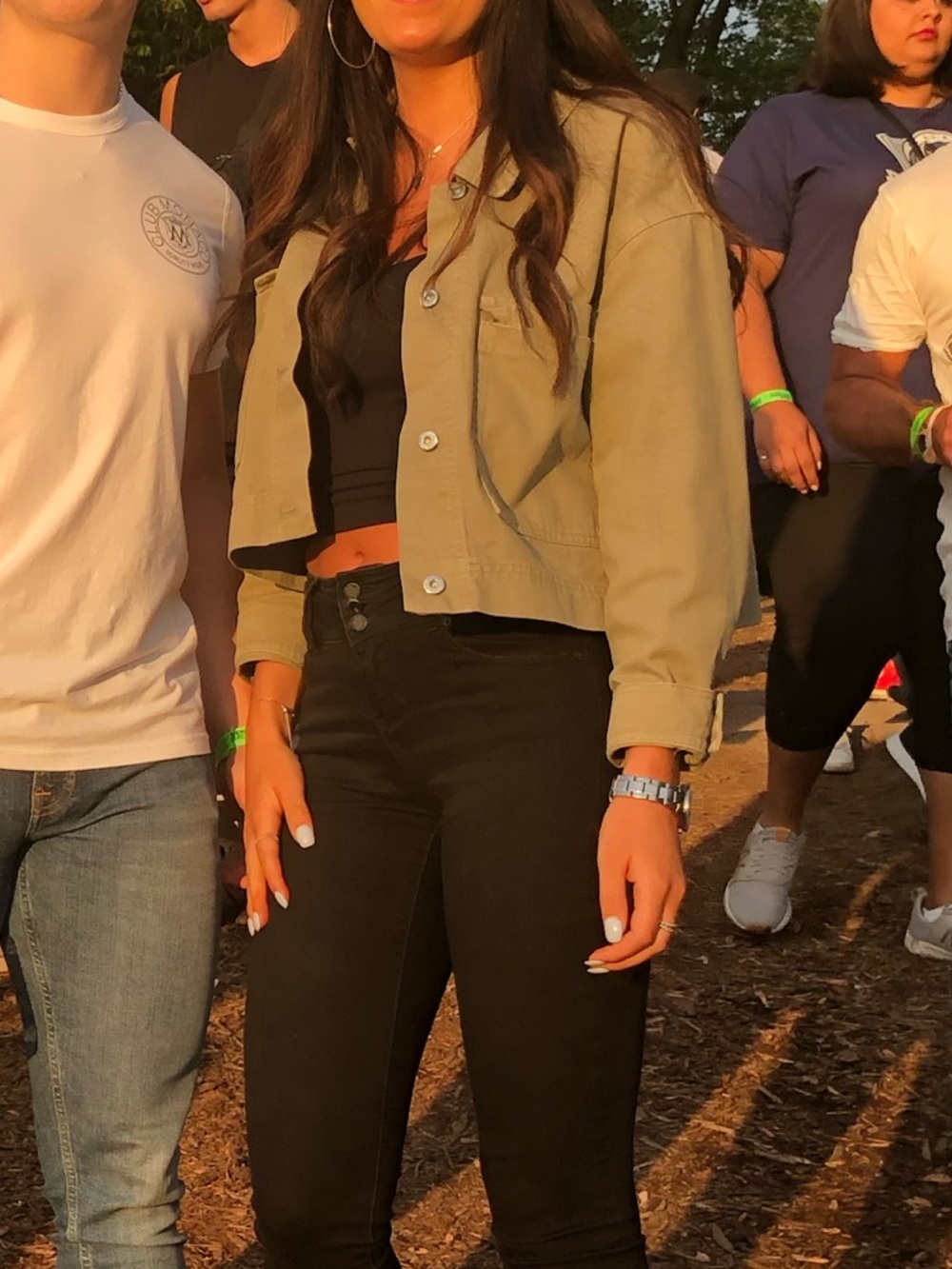 Zara Beige Denim Jacket